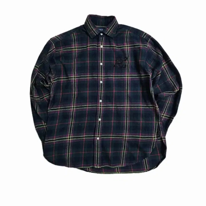[BUNJANG] Polo Ralph Lauren Gingham Check Cotton Button-Down Shirt - Women&