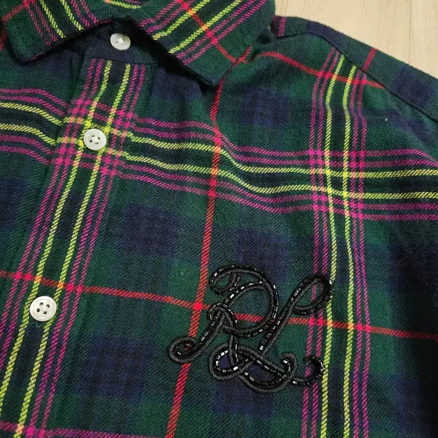 [BUNJANG] Polo Ralph Lauren Gingham Check Cotton Button-Down Shirt - Women&