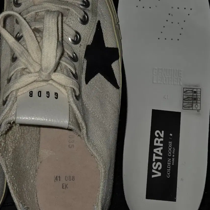 [BUNJANG] Golden Goose V-Star 2 Sneakers / 골든구스 남성 스니커즈 브이스타2 41사이즈