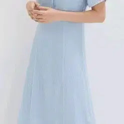 [BUNJANG] Roem Shirred Long Dress, Blue, M Size / 새상품 로엠 셔링 롱 원피스, blue, M