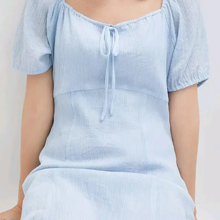 [BUNJANG] Roem Shirred Long Dress, Blue, M Size / 새상품 로엠 셔링 롱 원피스, blue, M
