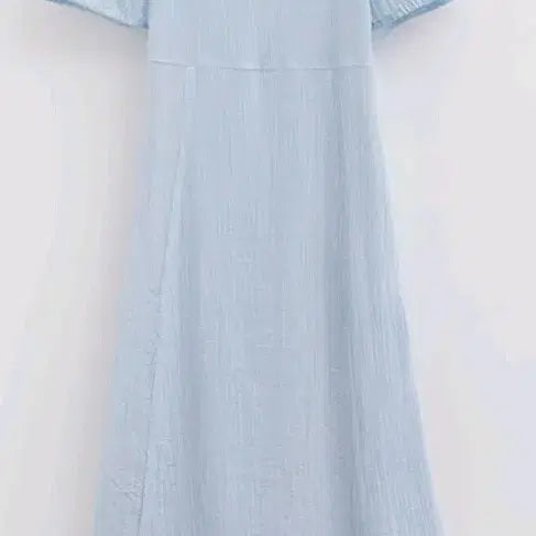 [BUNJANG] Roem Shirred Long Dress, Blue, M Size / 새상품 로엠 셔링 롱 원피스, blue, M