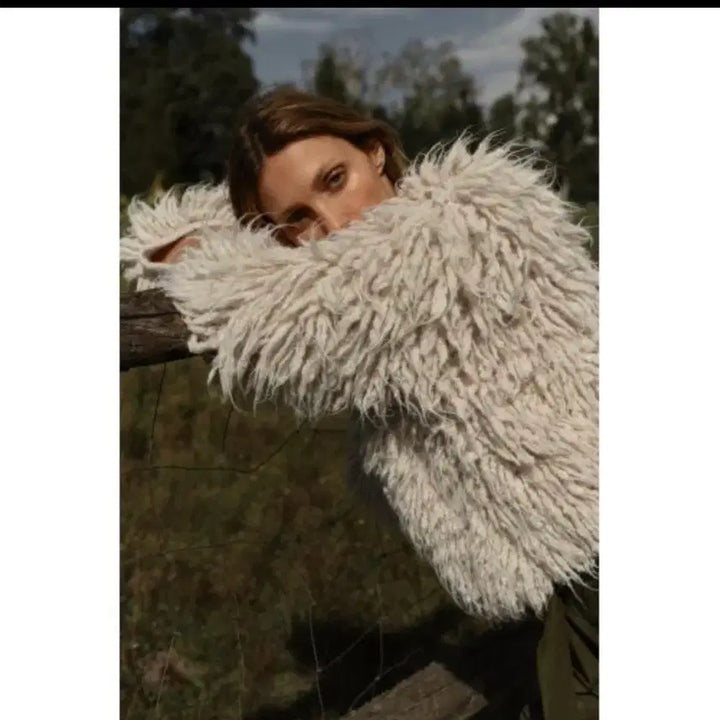 [BUNJANG] ZARA Brushed Fringe Knit Jacket / 자라 브러쉬드 프린지 니트재킷
