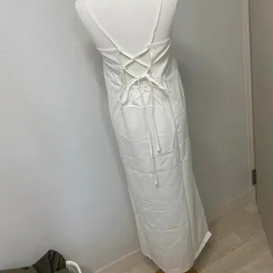 [BUNJANG] White Long Slip Dress / 화이트 롱 슬립 원피스