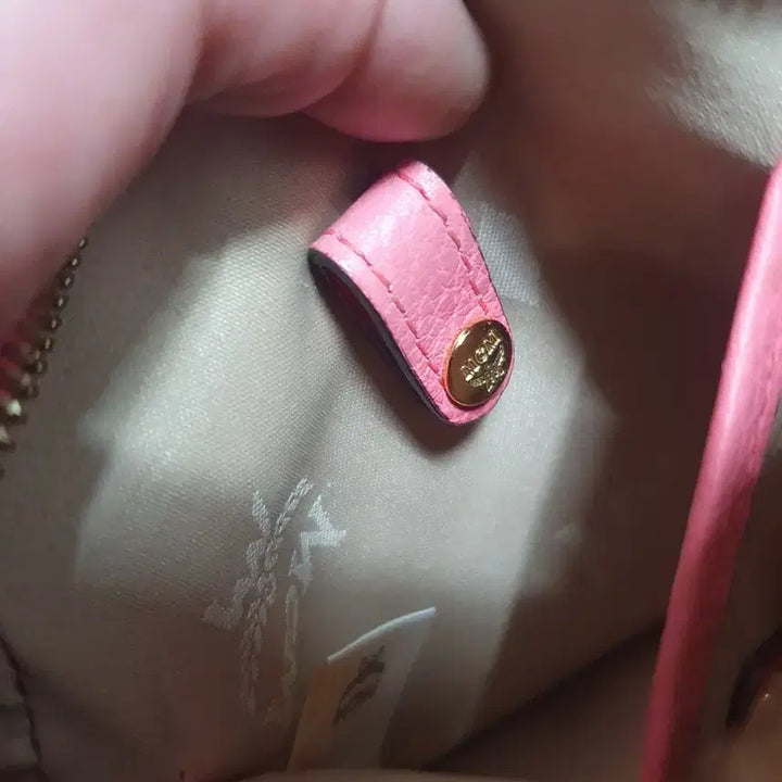 [BUNJANG] MCM Tambourine Crossbody Bag with Tassel / (정품) MCM 크로스 탬버린백 코랄  태슬포함