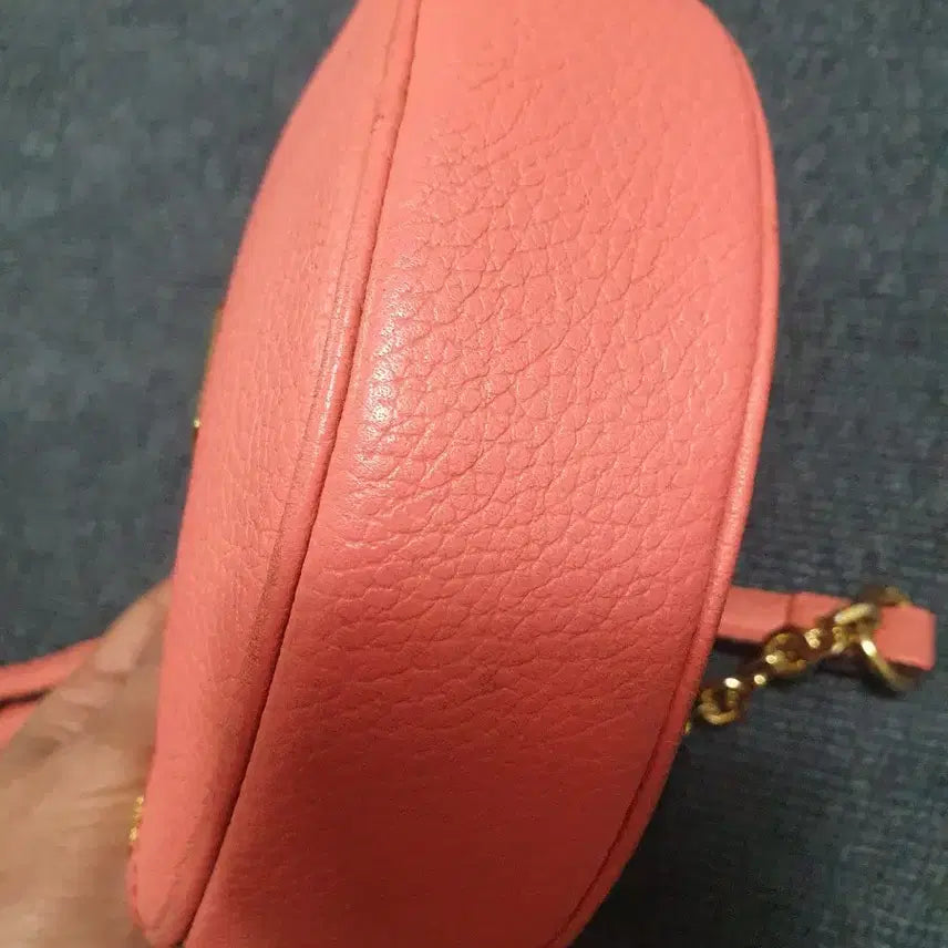 [BUNJANG] MCM Tambourine Crossbody Bag with Tassel / (정품) MCM 크로스 탬버린백 코랄  태슬포함