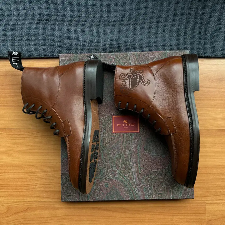 [BUNJANG] Etro Leather Boots / 에트로 가죽 부츠 스톤아일랜드 몽클레어 톰브라운 프라다