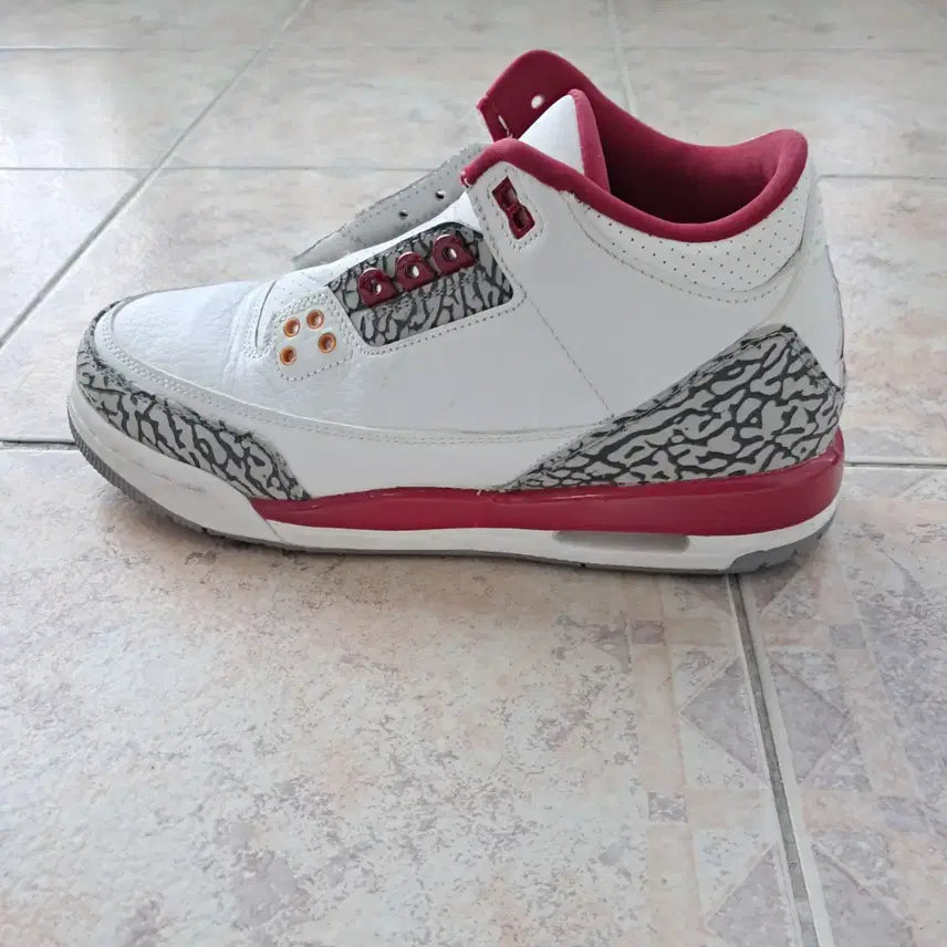 [BUNJANG] Nike Jordan 3 Retro Cardinal Red Sneakers / 조던3 레트로 카디널레드 245