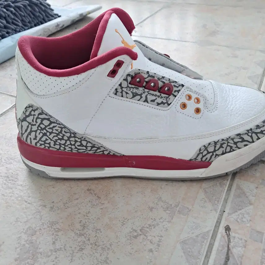 [BUNJANG] Nike Jordan 3 Retro Cardinal Red Sneakers / 조던3 레트로 카디널레드 245