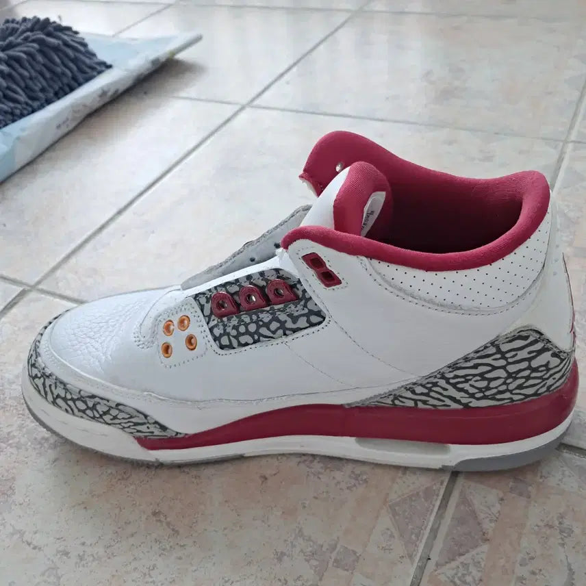 [BUNJANG] Nike Jordan 3 Retro Cardinal Red Sneakers / 조던3 레트로 카디널레드 245