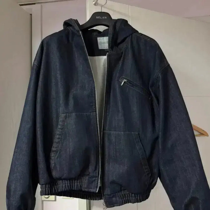 [BUNJANG] Bellier Low Indigo Denim Hoodie Zip-Up Jumper Size 100 / 벨리에 데님 후디 집업 점퍼 로우인디고 04(100)