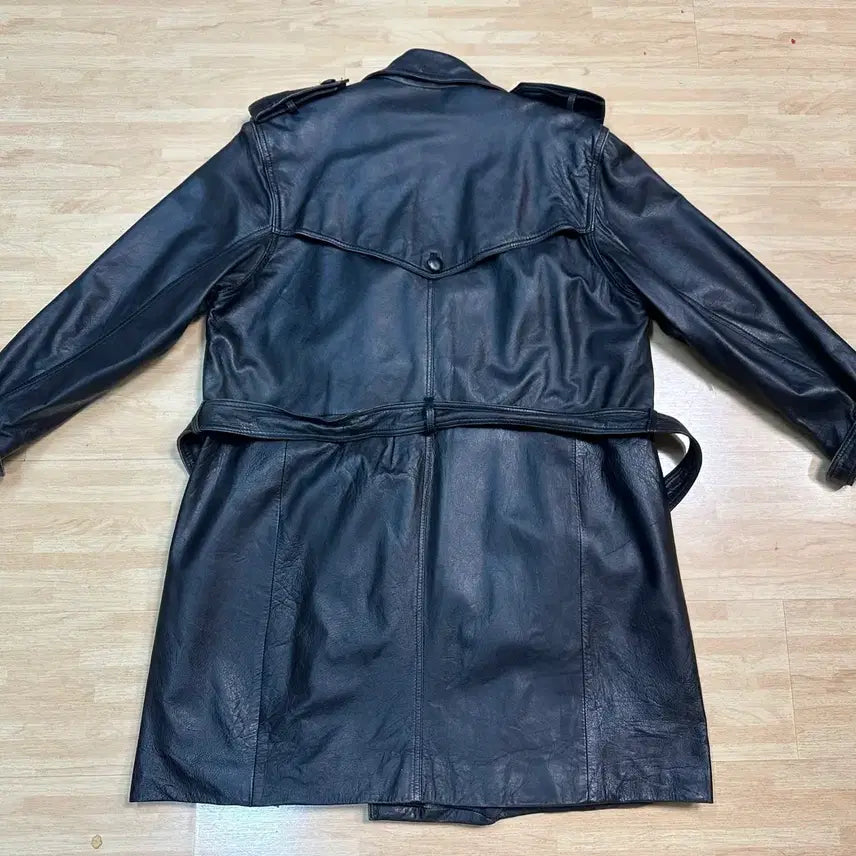 [BUNJANG] Leather Trench Coat Jacket / 남성 양가죽 트렌치코트