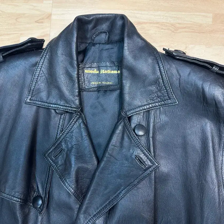 [BUNJANG] Leather Trench Coat Jacket / 남성 양가죽 트렌치코트