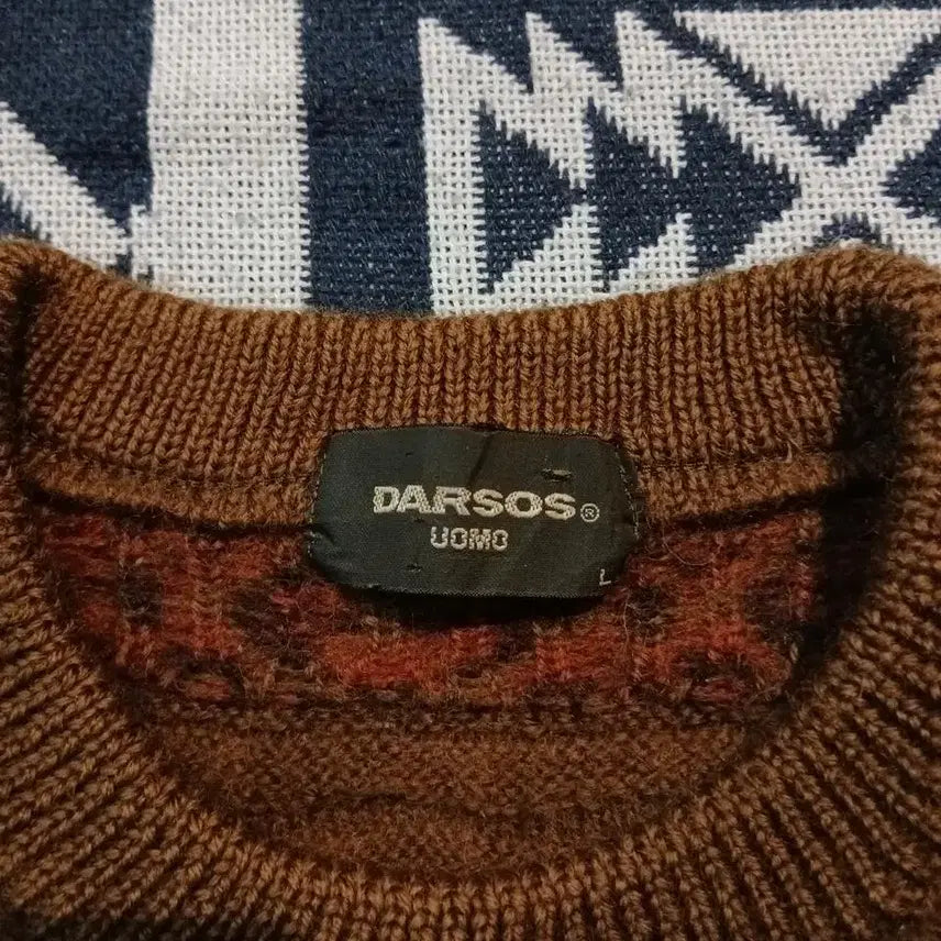 [BUNJANG] Vintage JP Wool Ethnic Nordic Pattern Sweater / 빈티지 JP 올리브그린 버건디 브릭오렌지 배색 에스닉 노르딕 패턴 울10