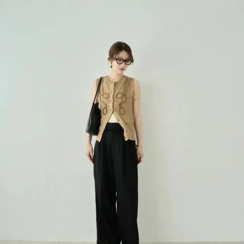 [BUNJANG] Eaphi Side Hole Sheer Line Black Pants / Eaphi 사이드 홀 시어 라인 블랙 팬츠 바지 일브 일본 M(2)