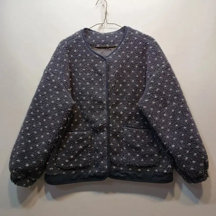 [SOLD OUT] 플리스 도트 무늬 가디건 자켓95~100사이즈겨울  63272