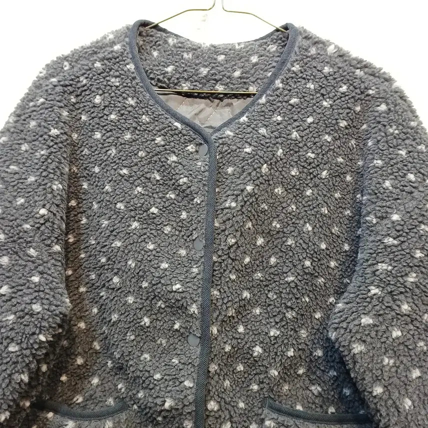 [SOLD OUT] 플리스 도트 무늬 가디건 자켓95~100사이즈겨울  63272
