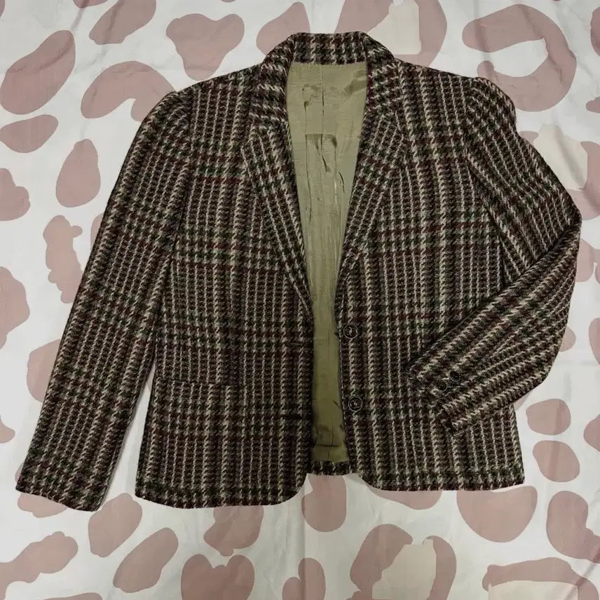 [BUNJANG] Vintage Wool Check Jacket / 빈티지 모직 체크 자켓