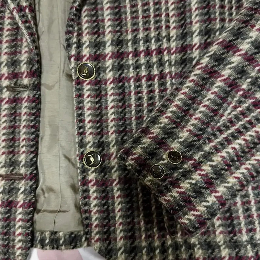 [BUNJANG] Vintage Wool Check Jacket / 빈티지 모직 체크 자켓
