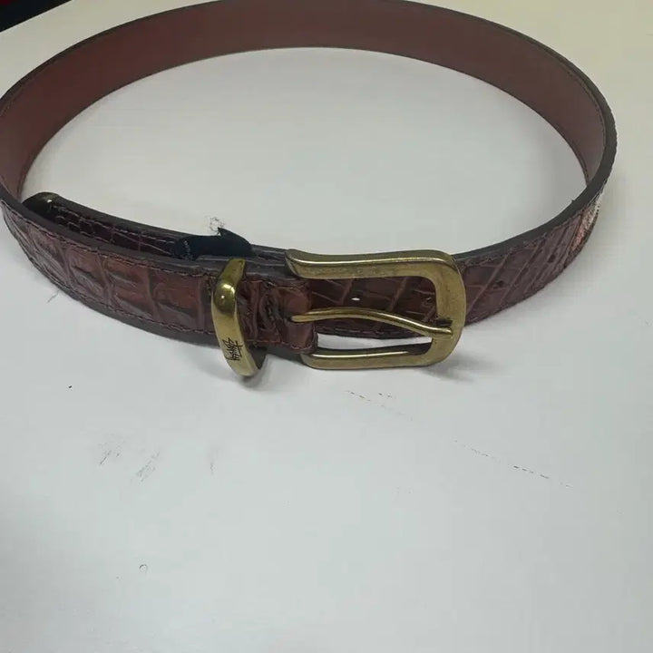 [BUNJANG] Stussy Brown Crocodile Belt S/M / 스투시 브라운 악어 벨트 s/m