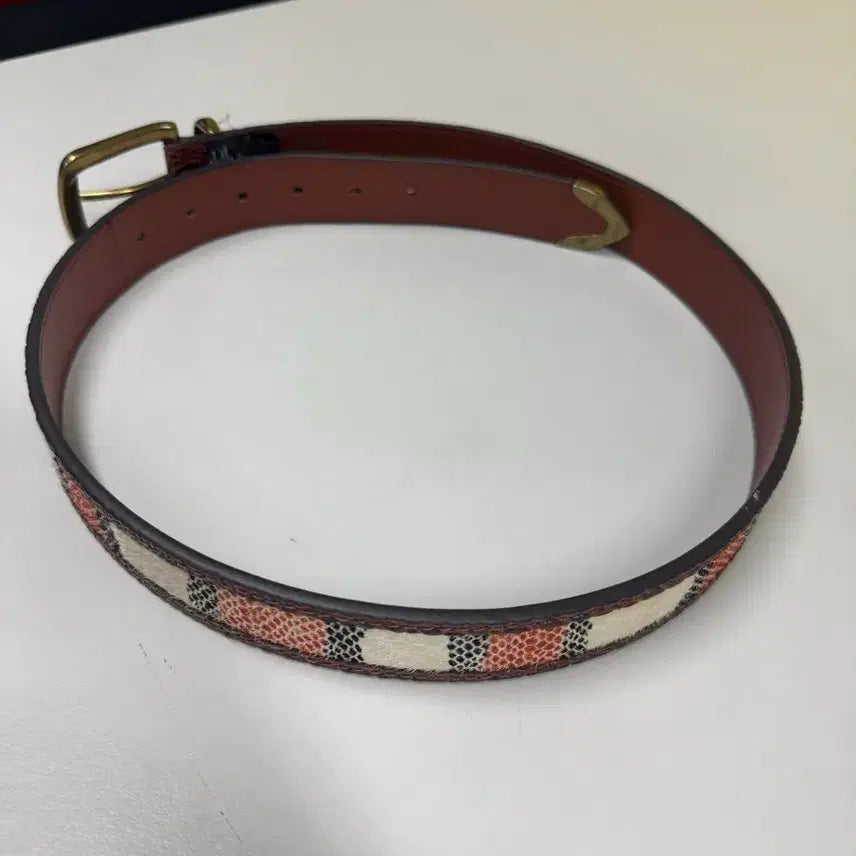 [BUNJANG] Stussy Brown Crocodile Belt S/M / 스투시 브라운 악어 벨트 s/m