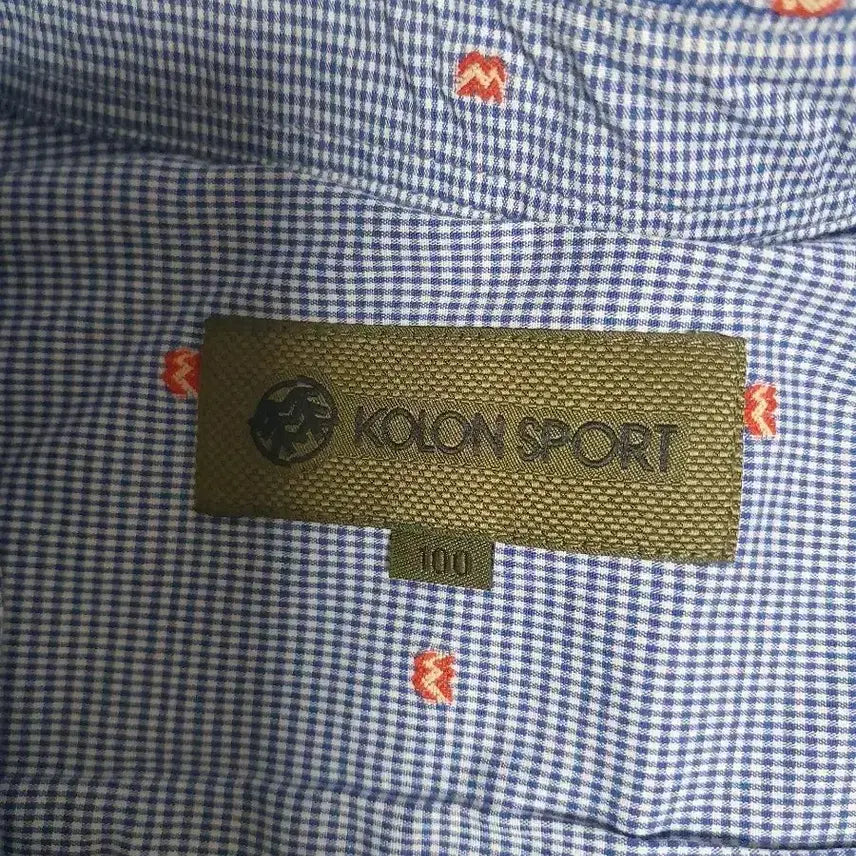 [BUNJANG] Kolon Blue Dot Long Sleeve Shirt / 코오롱 블루 도트 긴팔 남방 셔츠 100