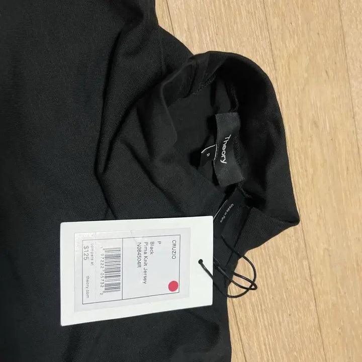 [BUNJANG] Theory Black Mock Neck Short Sleeve T-shirt / 블랙 반팔 목폴라 티셔츠 모크넥 띠어리 theory