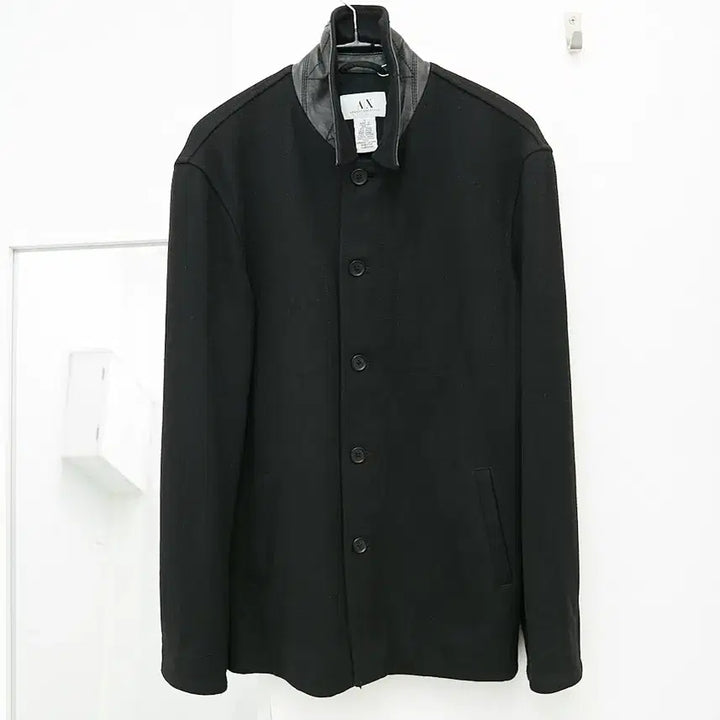 [BUNJANG] Armani Exchange Leather Collar Jacket / 아르마니 익스체인지 레더칼라 자켓