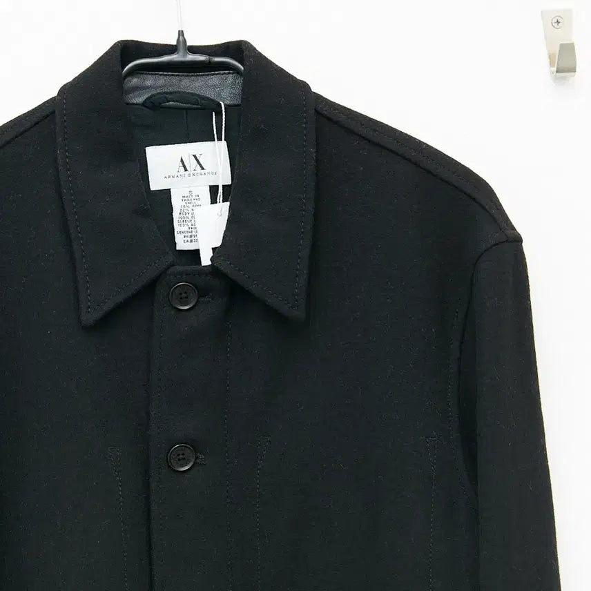 [BUNJANG] Armani Exchange Leather Collar Jacket / 아르마니 익스체인지 레더칼라 자켓
