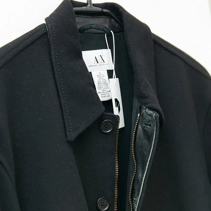 [BUNJANG] Armani Exchange Leather Collar Jacket / 아르마니 익스체인지 레더칼라 자켓