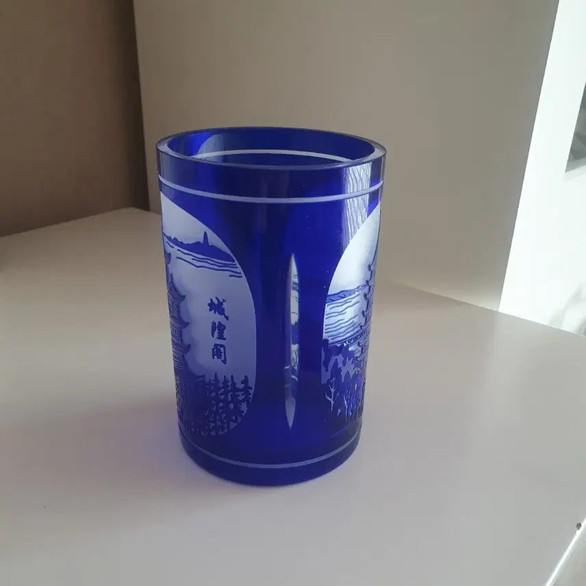 [BUNJANG] Cobalt Blue Glassware / 항저우 코발트 블루 유리공예품(미사용)
