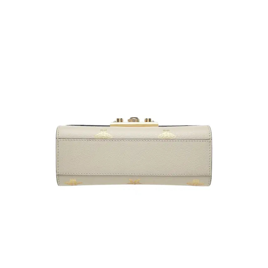 [BUNJANG] Gucci White Bee &amp; Star Padlock Shoulder Bag Small / 구찌 비 스타 패들락 숄더백 스몰