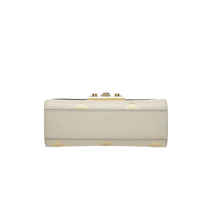 [BUNJANG] Gucci White Bee &amp; Star Padlock Shoulder Bag Small / 구찌 비 스타 패들락 숄더백 스몰