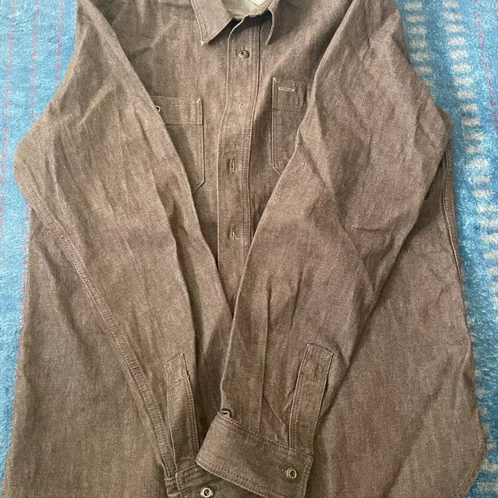 [BUNJANG] RRL Denim Workshirt Brown M Size / rrl 더블알엘 데님 워크셔츠 브라운 m사이즈