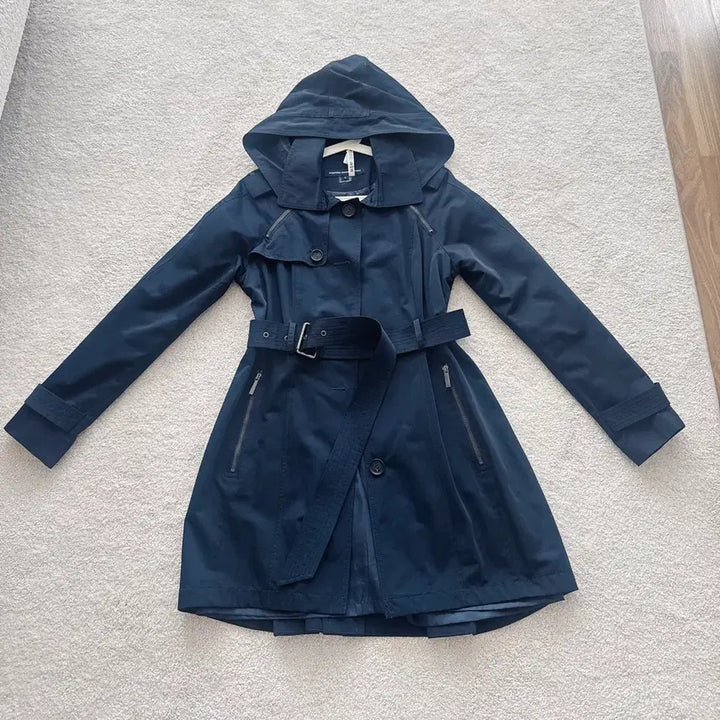 [BUNJANG] French Connection Hooded Water-Repellent Trench Coat / [FRENCH CONNECTION] 프렌치커넥션 후드 발수 트렌치 코트