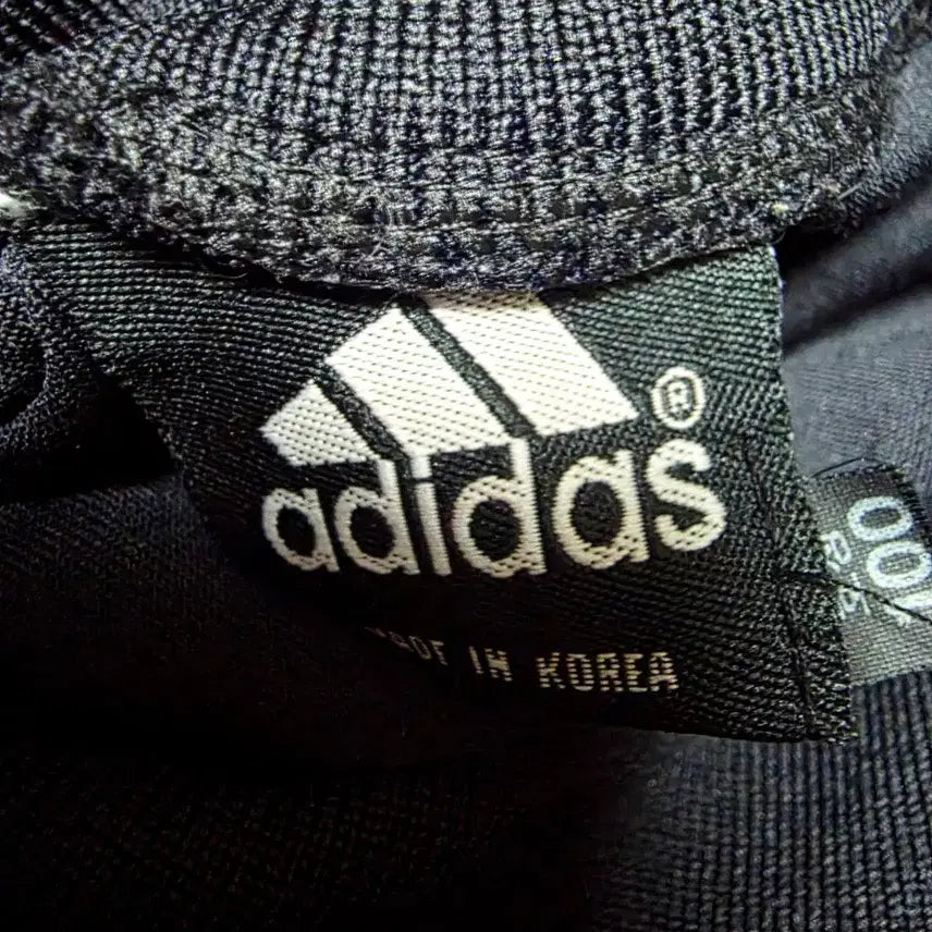[BUNJANG] Adidas Trefoil Track Top Jacket / [아디다스] 올블랙 화이트 배색 트레포일 백로고 트랙탑 점퍼 10ㅔ