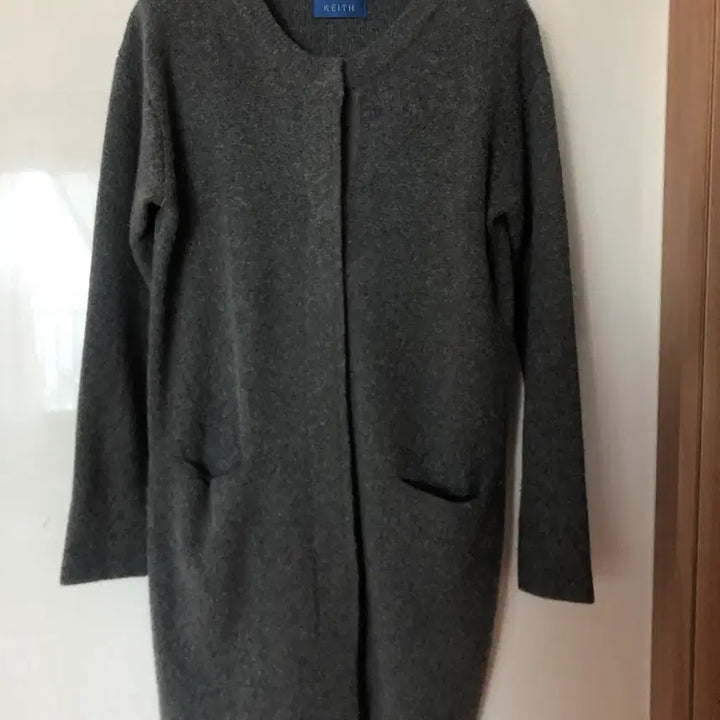 [BUNJANG] KEITH Gray Half Cardigan / KEITH 키이스 하프 가디건 그레이 회색 올드머니룩 출근룩 코트 간절기