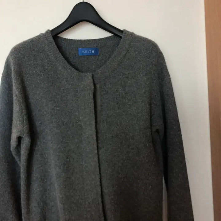 [BUNJANG] KEITH Gray Half Cardigan / KEITH 키이스 하프 가디건 그레이 회색 올드머니룩 출근룩 코트 간절기