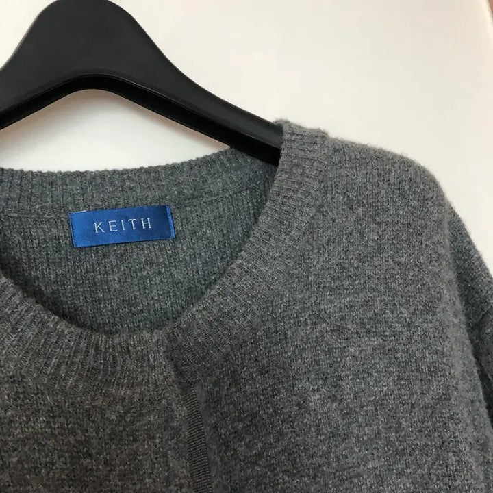 [BUNJANG] KEITH Gray Half Cardigan / KEITH 키이스 하프 가디건 그레이 회색 올드머니룩 출근룩 코트 간절기
