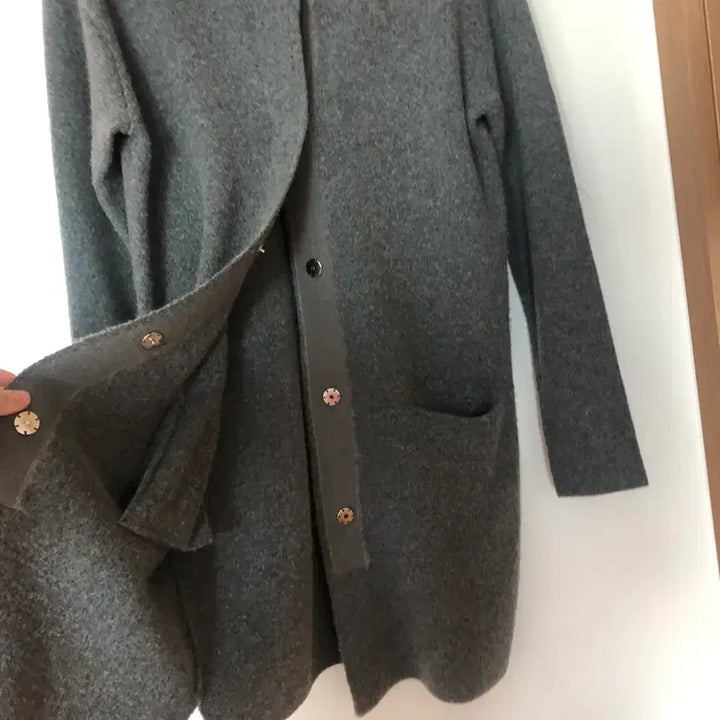 [BUNJANG] KEITH Gray Half Cardigan / KEITH 키이스 하프 가디건 그레이 회색 올드머니룩 출근룩 코트 간절기