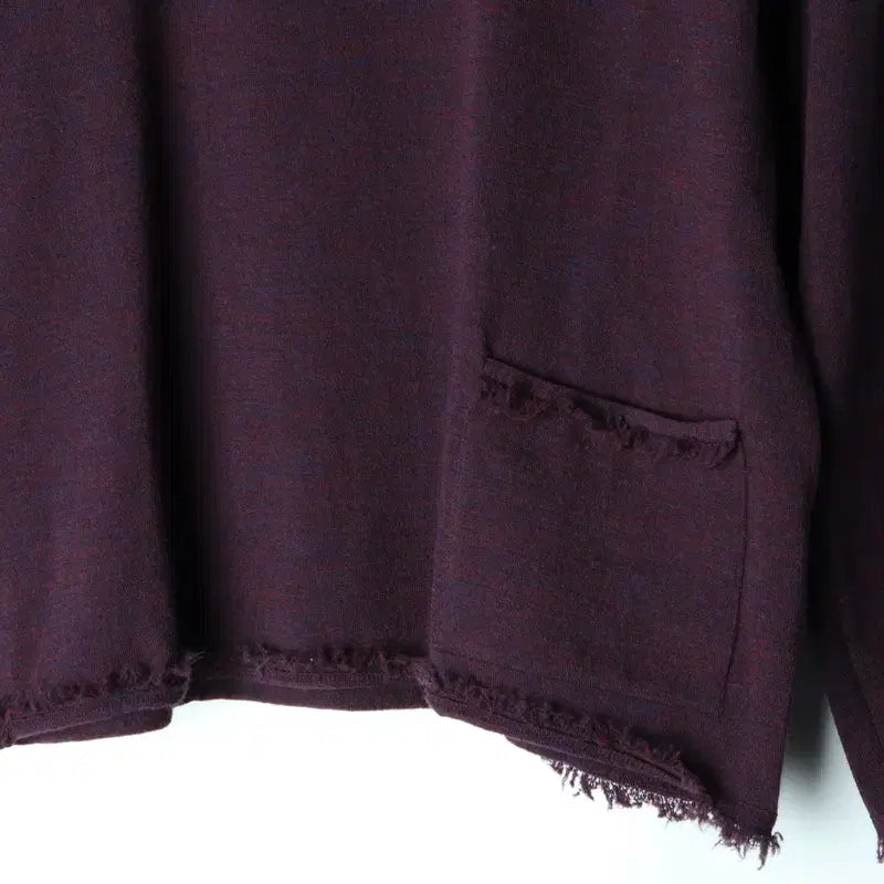 [BUNJANG] W Sumi Sumi Purple Crop Knit Top / W(F) 수미수미 니트 얇은 퍼플 크롭-17B8A