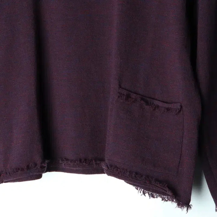 [BUNJANG] W Sumi Sumi Purple Crop Knit Top / W(F) 수미수미 니트 얇은 퍼플 크롭-17B8A