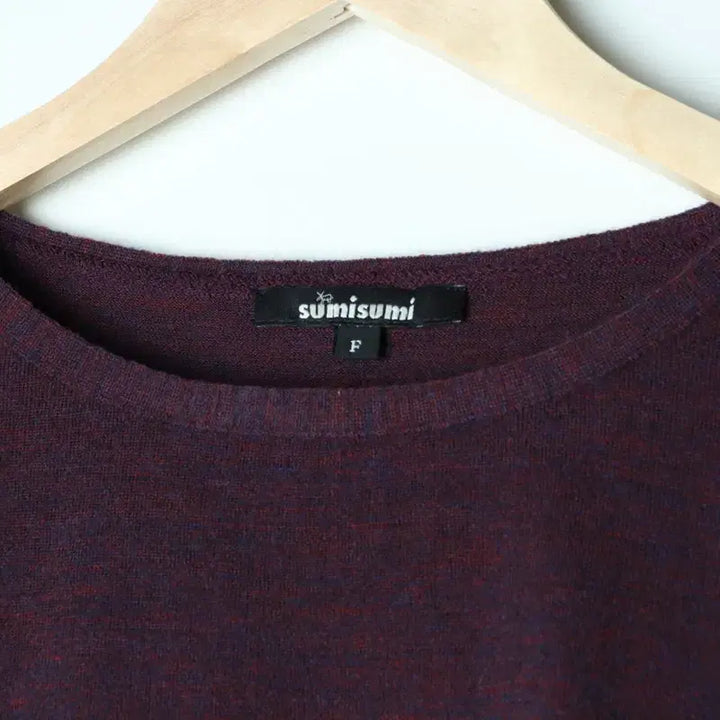 [BUNJANG] W Sumi Sumi Purple Crop Knit Top / W(F) 수미수미 니트 얇은 퍼플 크롭-17B8A