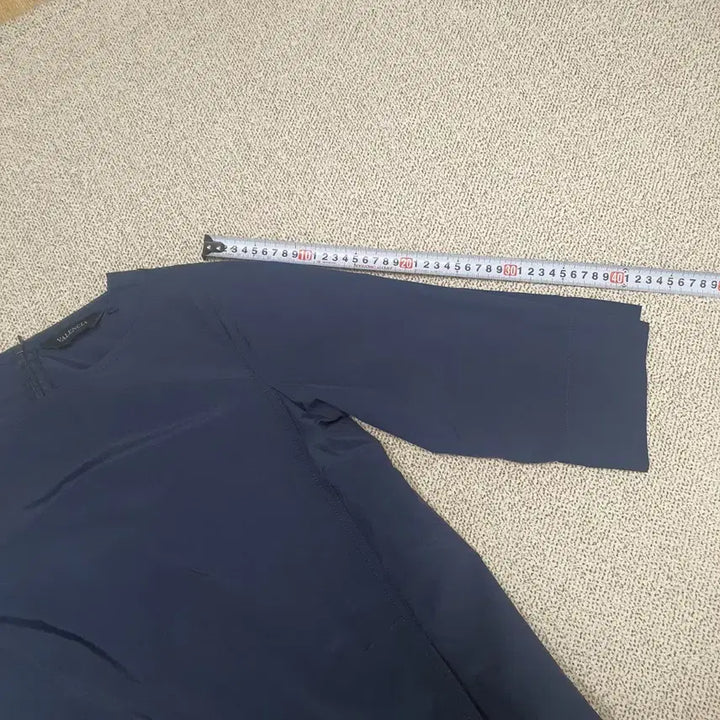 [BUNJANG] Valencia Navy 7-Sleeve Long Dress / 1788.발렌시아 네이비 롱 원피스 7부 소매