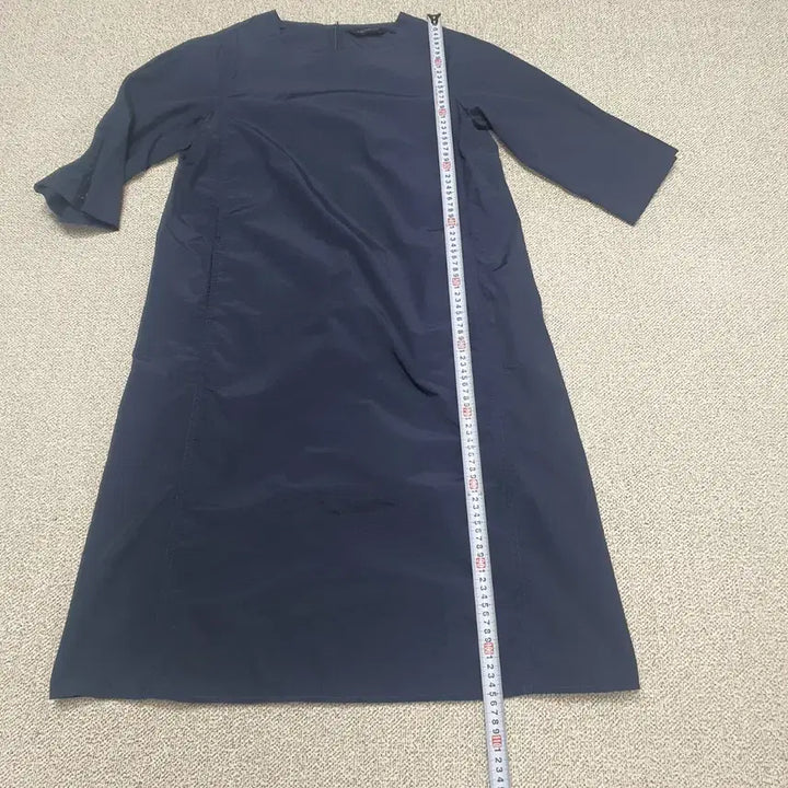 [BUNJANG] Valencia Navy 7-Sleeve Long Dress / 1788.발렌시아 네이비 롱 원피스 7부 소매
