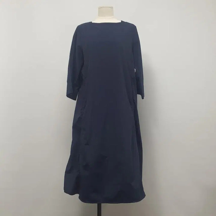 [BUNJANG] Valencia Navy 7-Sleeve Long Dress / 1788.발렌시아 네이비 롱 원피스 7부 소매