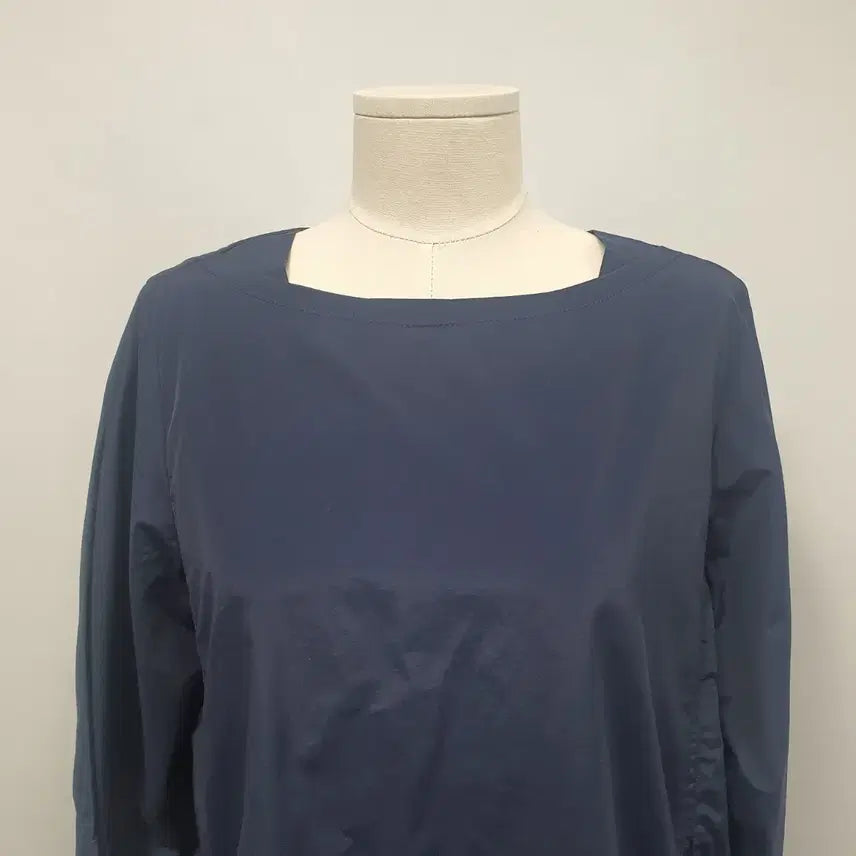 [BUNJANG] Valencia Navy 7-Sleeve Long Dress / 1788.발렌시아 네이비 롱 원피스 7부 소매