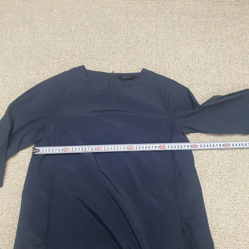 [BUNJANG] Valencia Navy 7-Sleeve Long Dress / 1788.발렌시아 네이비 롱 원피스 7부 소매