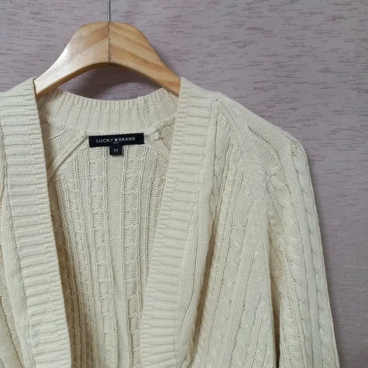 [BUNJANG] Lucky Brand Ivory Short Knit Cardigan / B3-23/럭키브랜드 2024년제품 아이보리 숏 니트가디건 여성