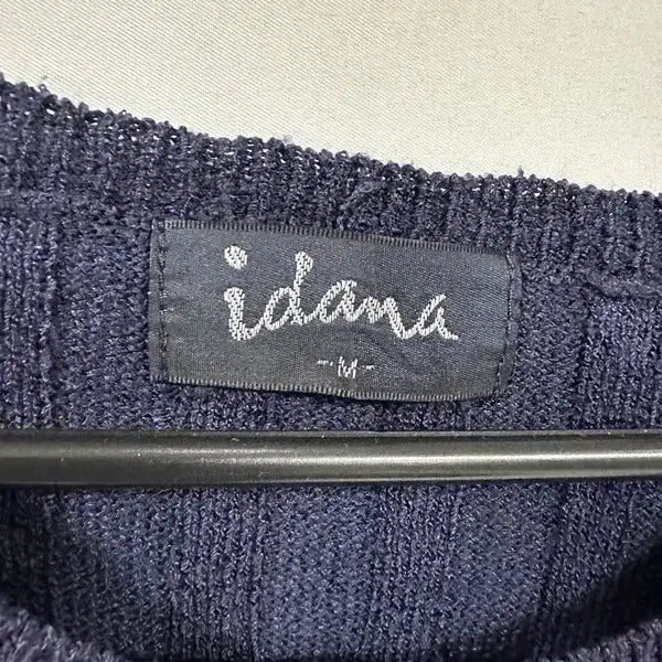 [BUNJANG] IDANA Ribbed Round Neck Short Sleeve Knit Top / [M] IDANA 골지 라운드 반팔니트